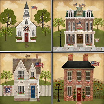 Americana Town Coaster Set - 42121CS