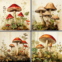 Forest Mushrooms 1 Coaster Set - 42123CS