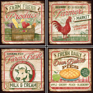 Farmers Market Coaster Set - 42145CS