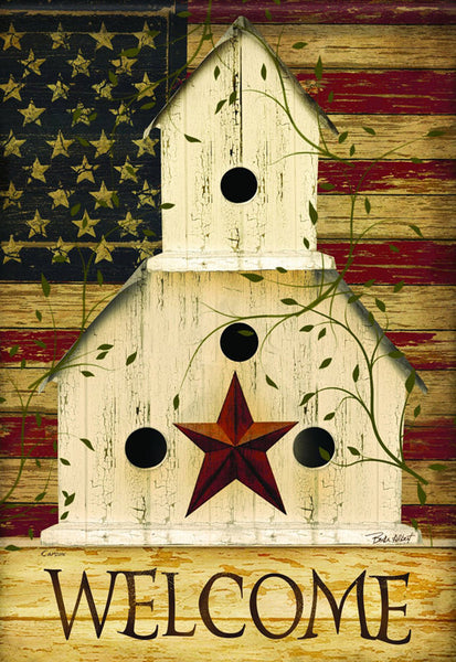 Welcome Americana Birdhouse - 2219